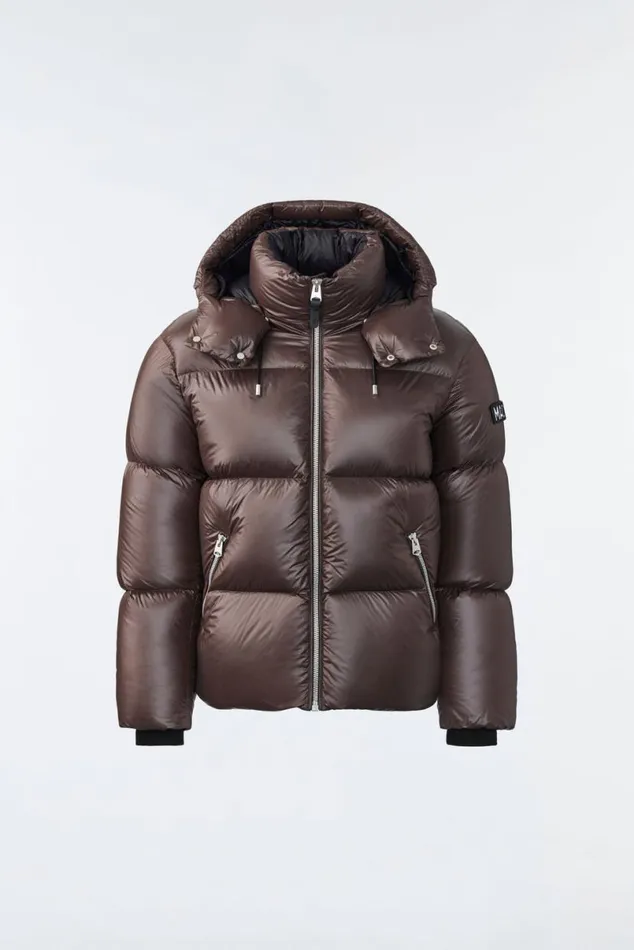 Puffer Men Mackage KENTZ Lustrous Down Jacket With Hood Black