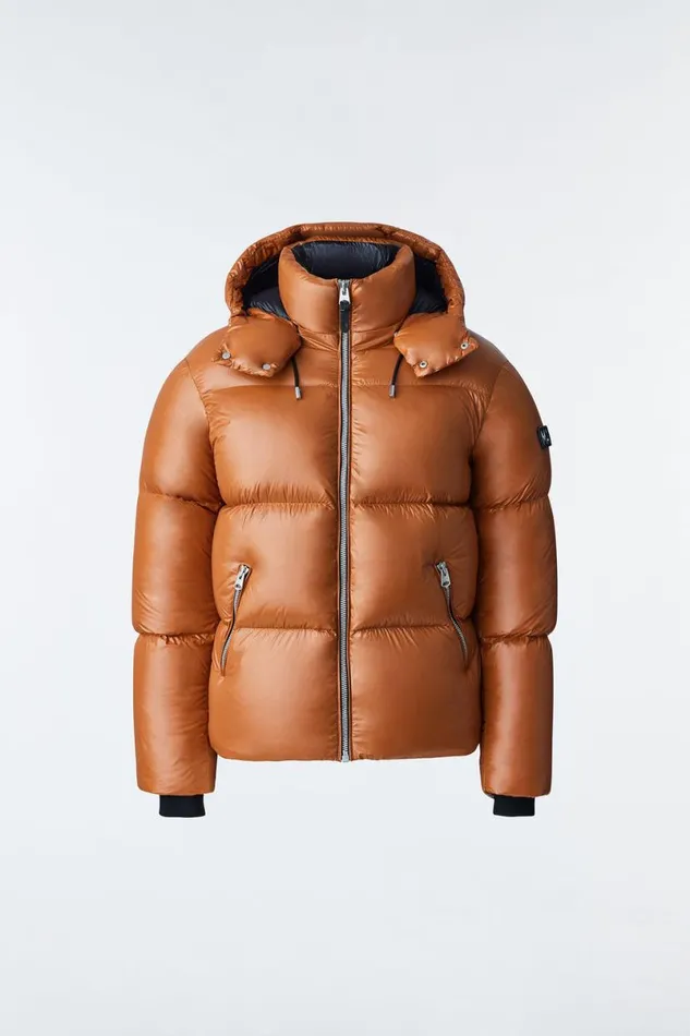 Puffer Men Mackage KENTZ Lustrous Down Jacket With Hood Black