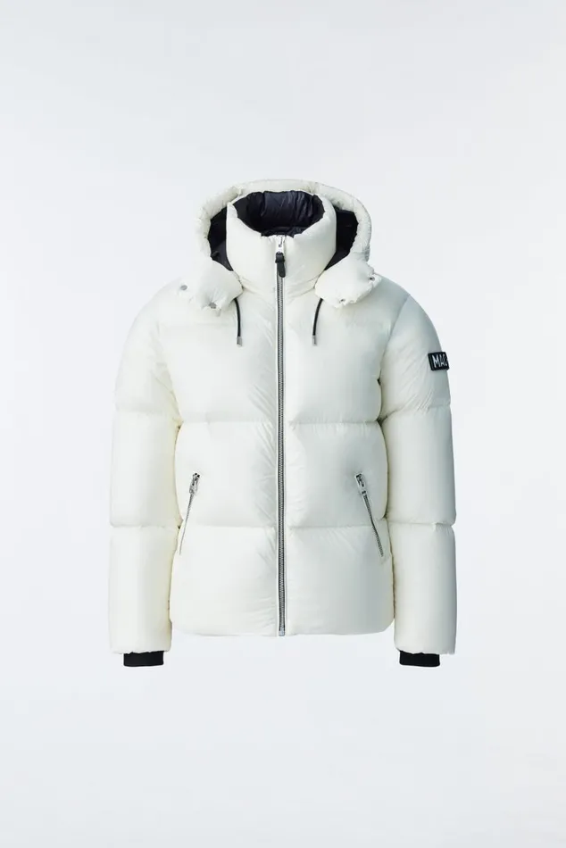 Puffer Men Mackage KENTZ Lustrous Down Jacket With Hood Black