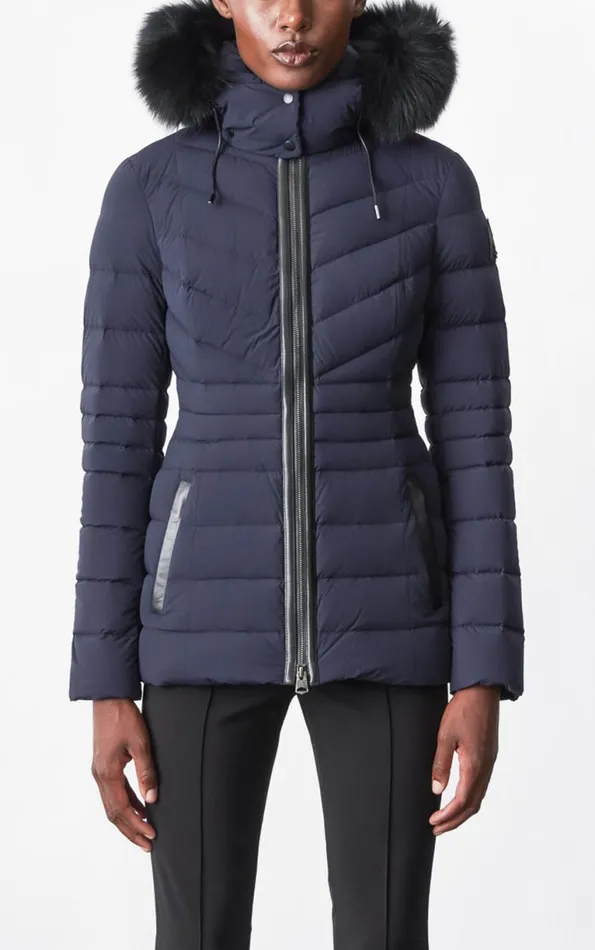 Puffers Women Mackage PATSY Agile 360 Down Jacket With Blue Fox Fur Cream Puffers Women Mackage PATSY Agile 360 Down Jacket With Blue Fox Fur Cream