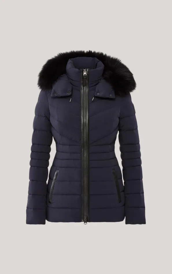 Puffers Women Mackage PATSY Agile 360 Down Jacket With Blue Fox Fur Cream Puffers Women Mackage PATSY Agile 360 Down Jacket With Blue Fox Fur Cream