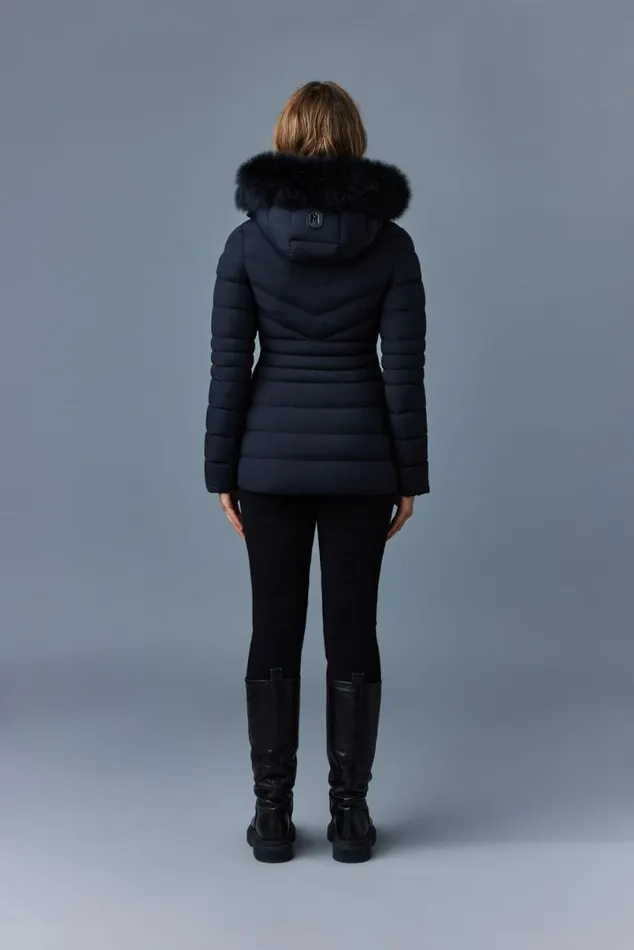 Puffers Women Mackage PATSY Agile 360 Down Jacket With Blue Fox Fur Cream Puffers Women Mackage PATSY Agile 360 Down Jacket With Blue Fox Fur Cream