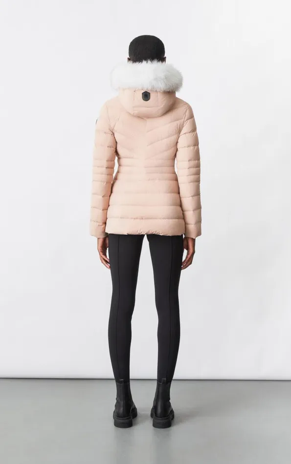 Puffers Women Mackage PATSY Agile 360 Down Jacket With Blue Fox Fur Cream Puffers Women Mackage PATSY Agile 360 Down Jacket With Blue Fox Fur Cream