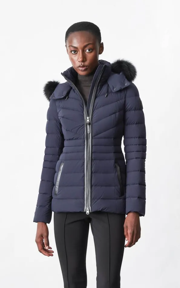 Puffers Women Mackage PATSY Agile 360 Down Jacket With Blue Fox Fur Cream Puffers Women Mackage PATSY Agile 360 Down Jacket With Blue Fox Fur Cream
