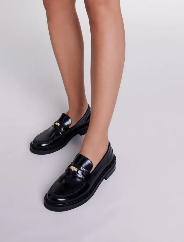 Pumps and Sandals Women Maje Leather Loafers Black