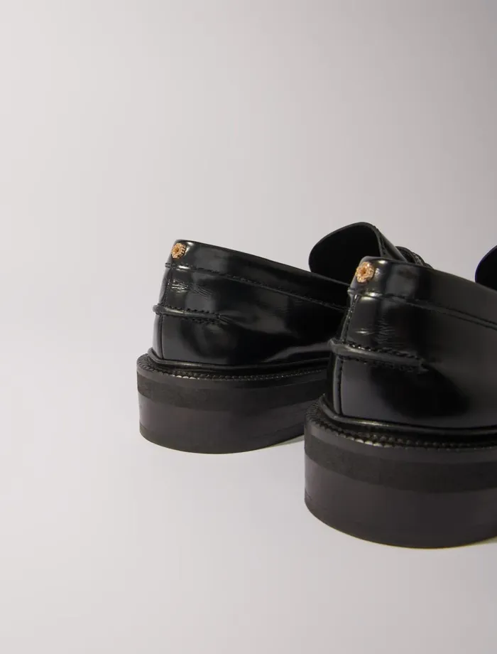 Pumps and Sandals Women Maje Leather Loafers Black