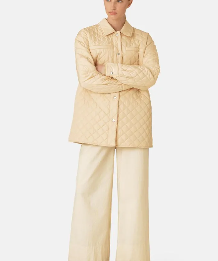 Quilt Jacket 8211 Beige Outerwear Ilse Jacobsen All Jackets And Coats
