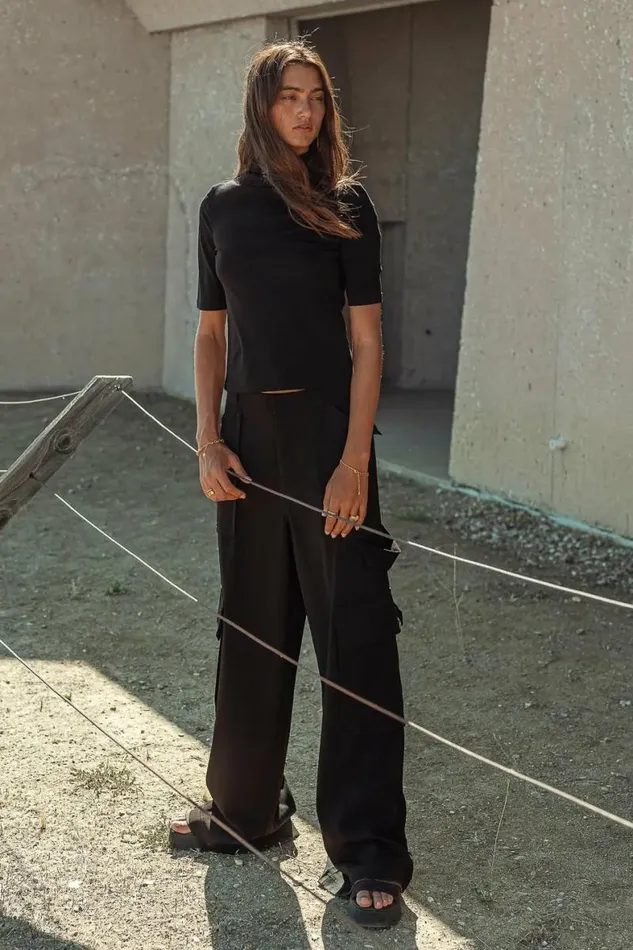 Quinn Utility Pants In Black Black Women Bohme Pants