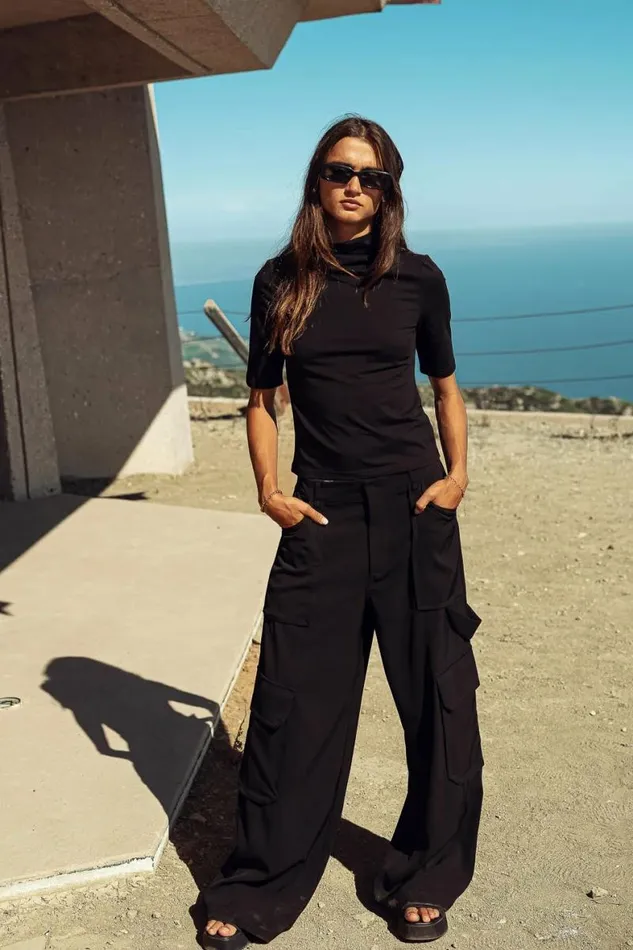 Quinn Utility Pants In Black Black Women Bohme Pants