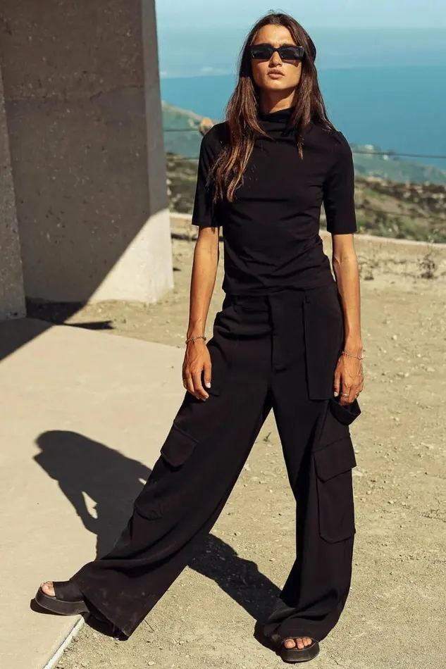 Quinn Utility Pants In Black Black Women Bohme Pants