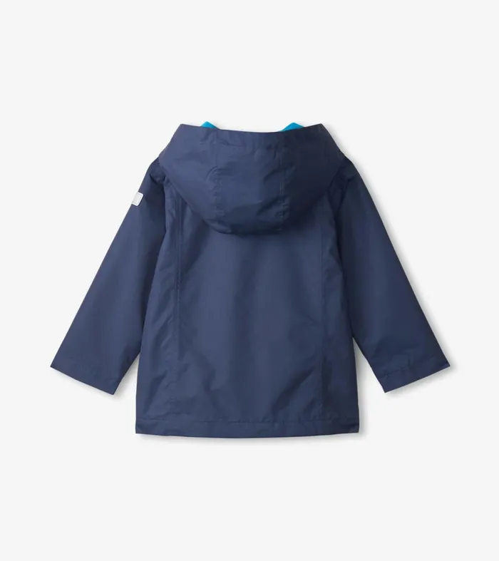 Rainwear GirlsBoys Hatley Navy ZipUp Lightweight Rain Jacket