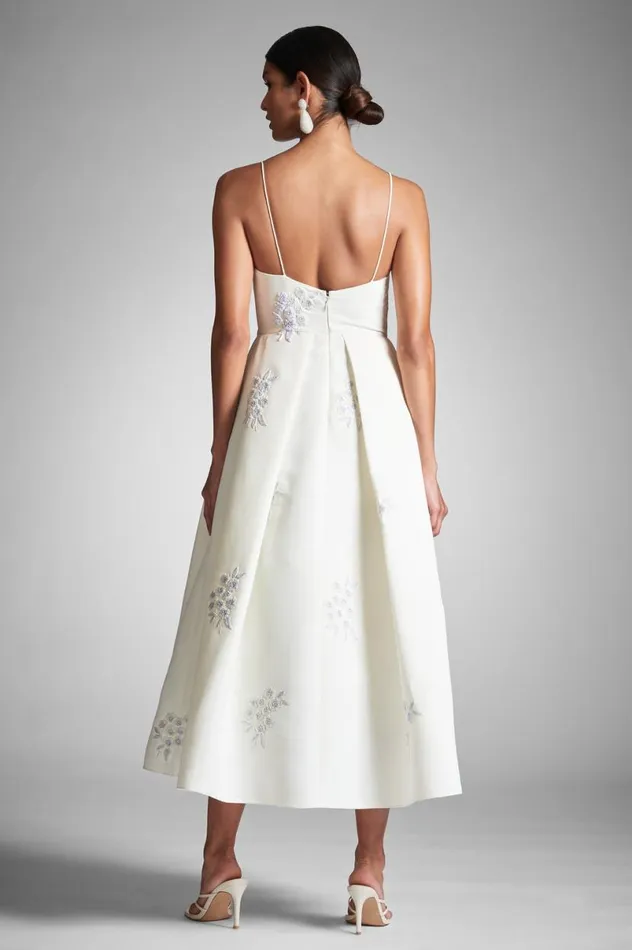 Reception Women Sachin and Babi Audra Dress 8211 IvoryEmbroidered Floral