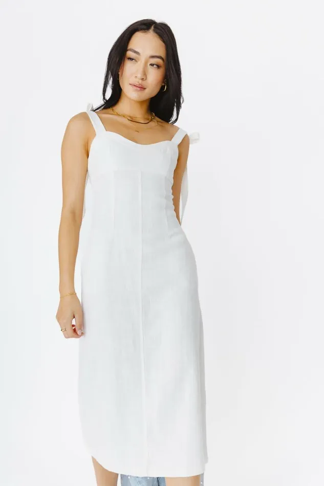 Remi Midi Dress In White 8211 FINAL SALE White Women Bohme Dresses