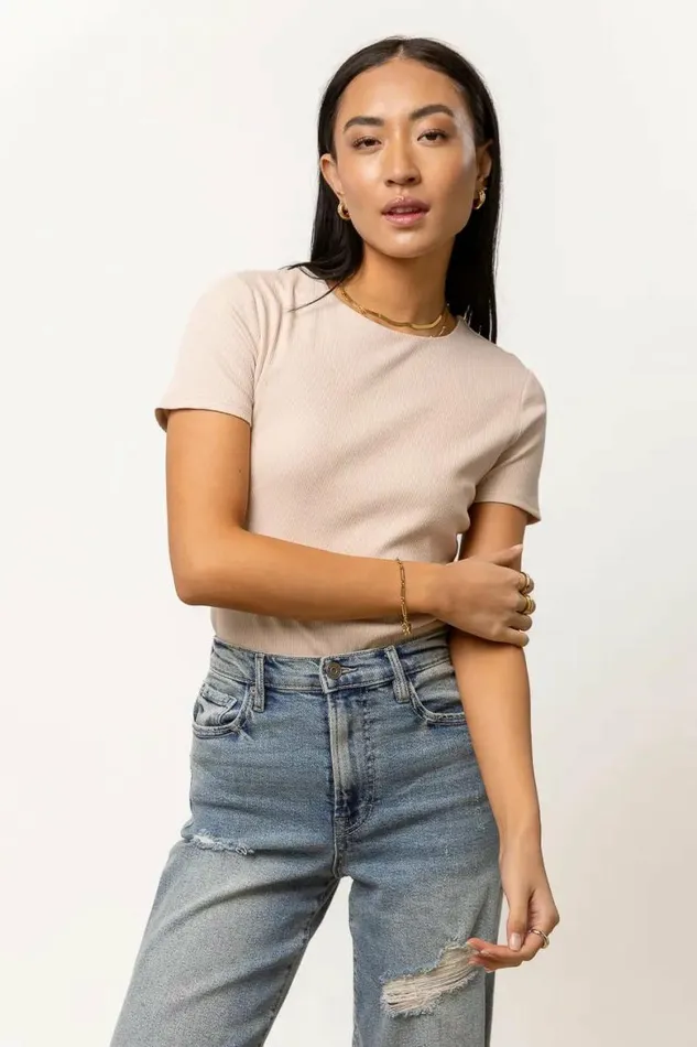 Rickie Top In Taupe 8211 FINAL SALE Taupe Women Bohme Tees and Tanks