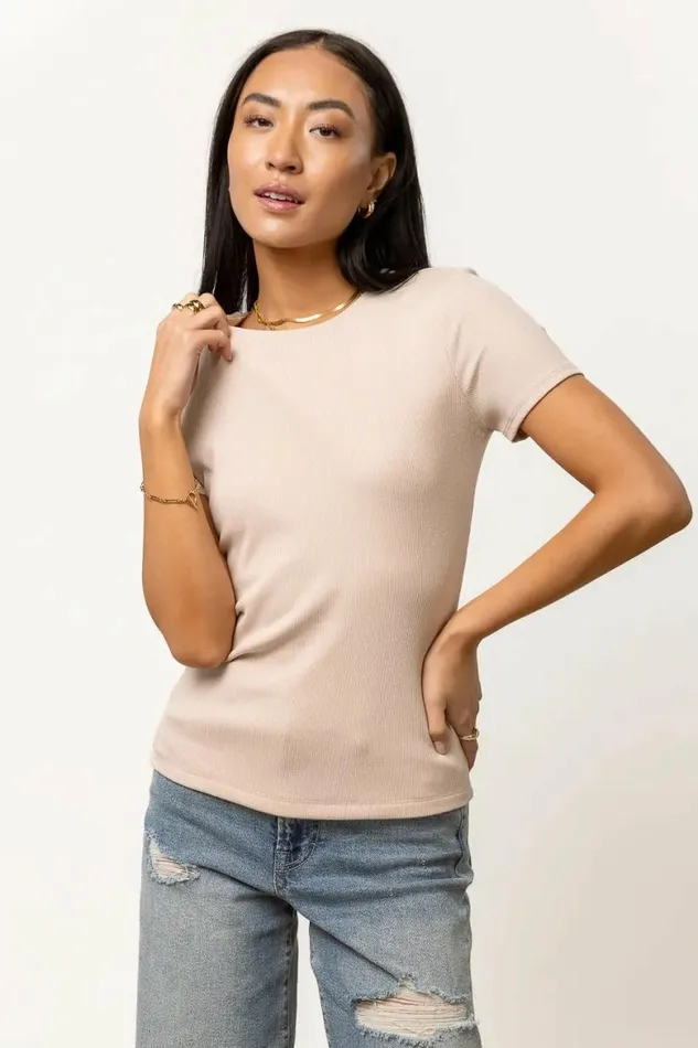 Rickie Top In Taupe 8211 FINAL SALE Taupe Women Bohme Tees and Tanks