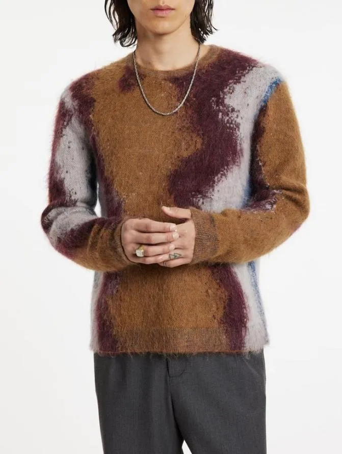 ROLANTE CREWNECK SWEATER Espresso Clothing John Varvatos Sweaters