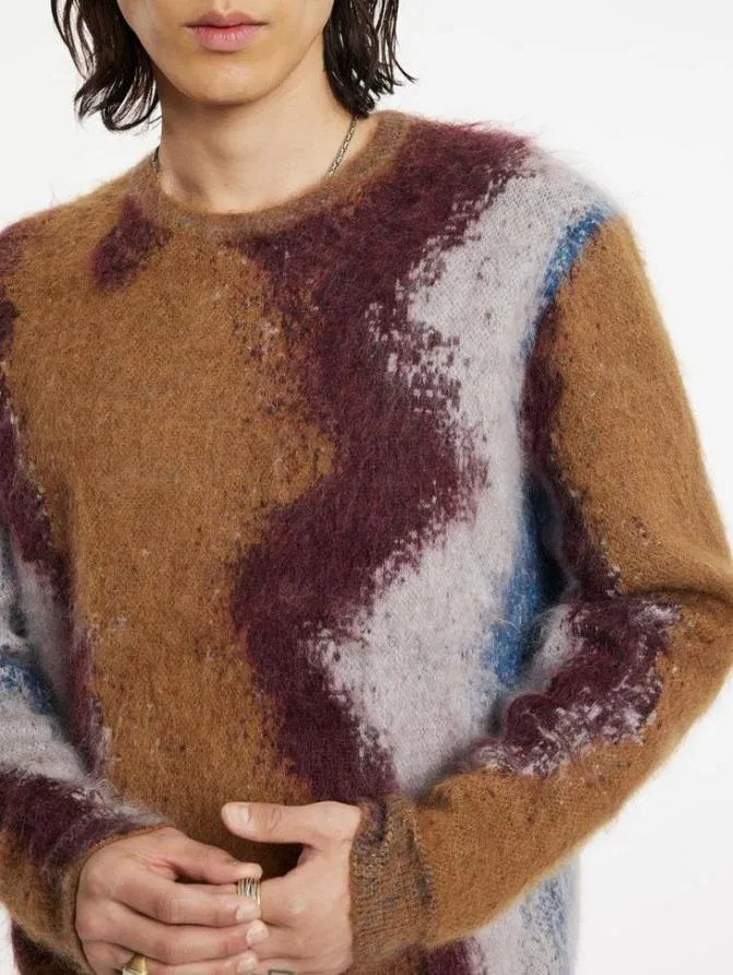 ROLANTE CREWNECK SWEATER Espresso Clothing John Varvatos Sweaters