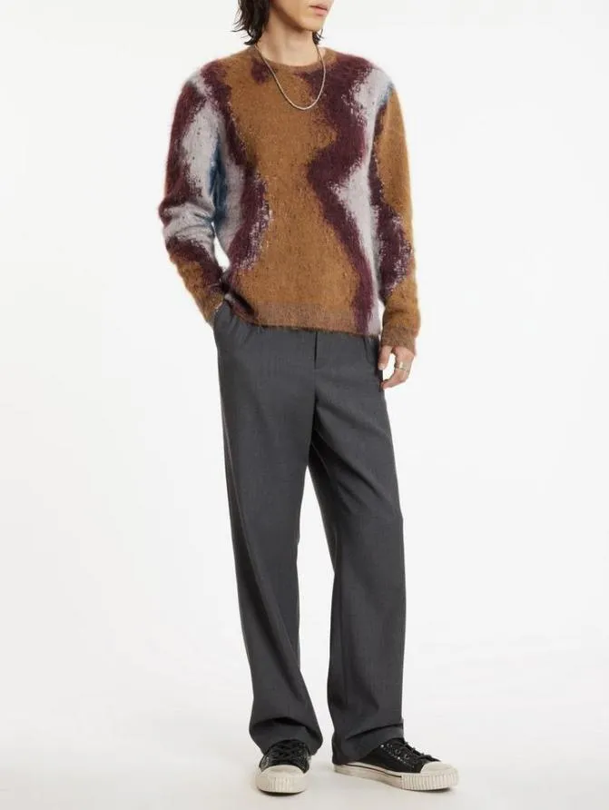 ROLANTE CREWNECK SWEATER Espresso Clothing John Varvatos Sweaters