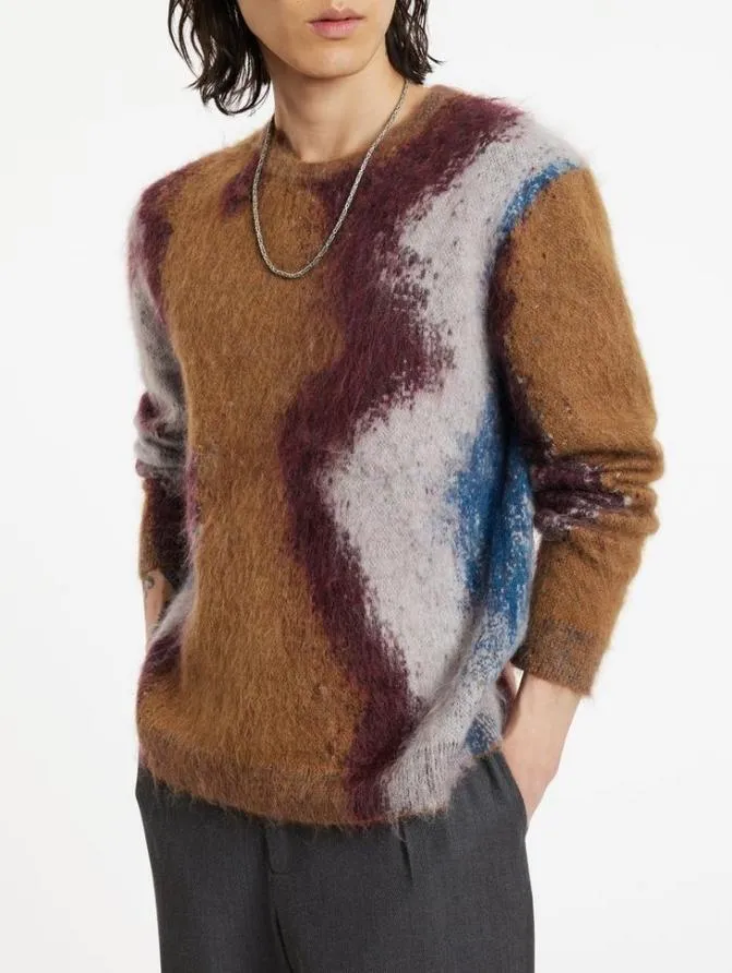 ROLANTE CREWNECK SWEATER Espresso Clothing John Varvatos Sweaters