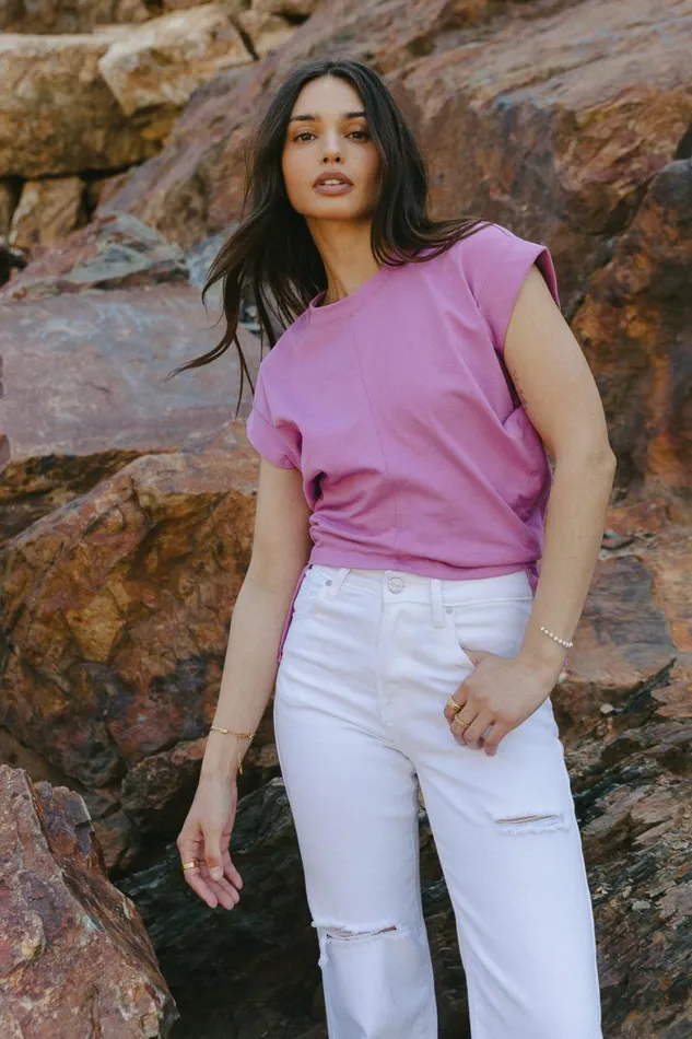Rowen Top In Purple Purple Women Bohme Tops
