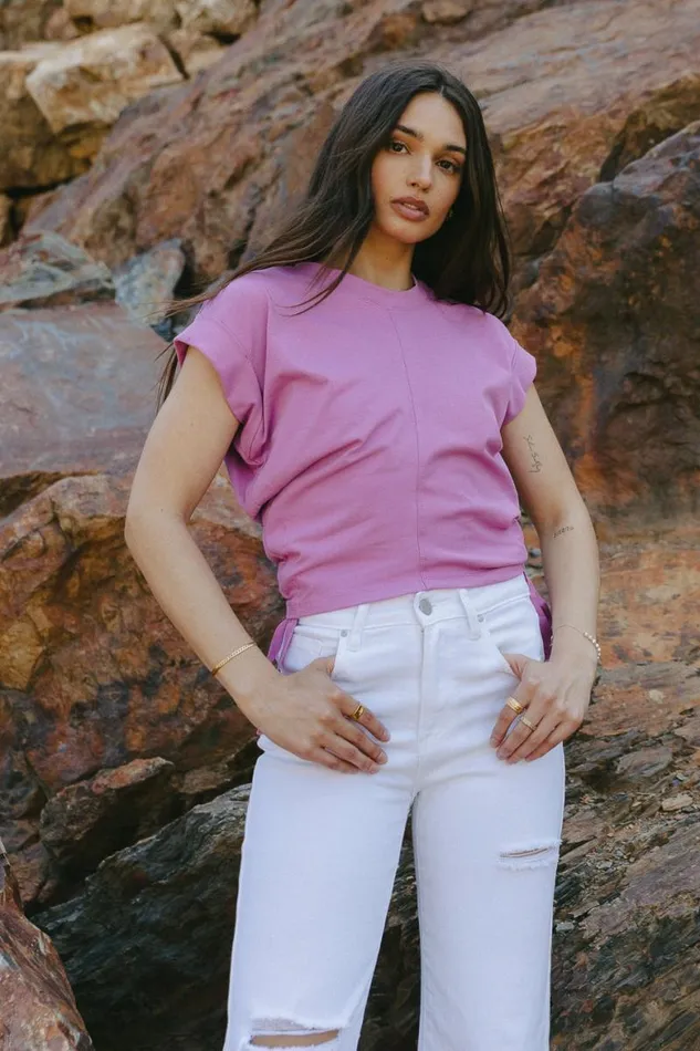Rowen Top In Purple Purple Women Bohme Tops