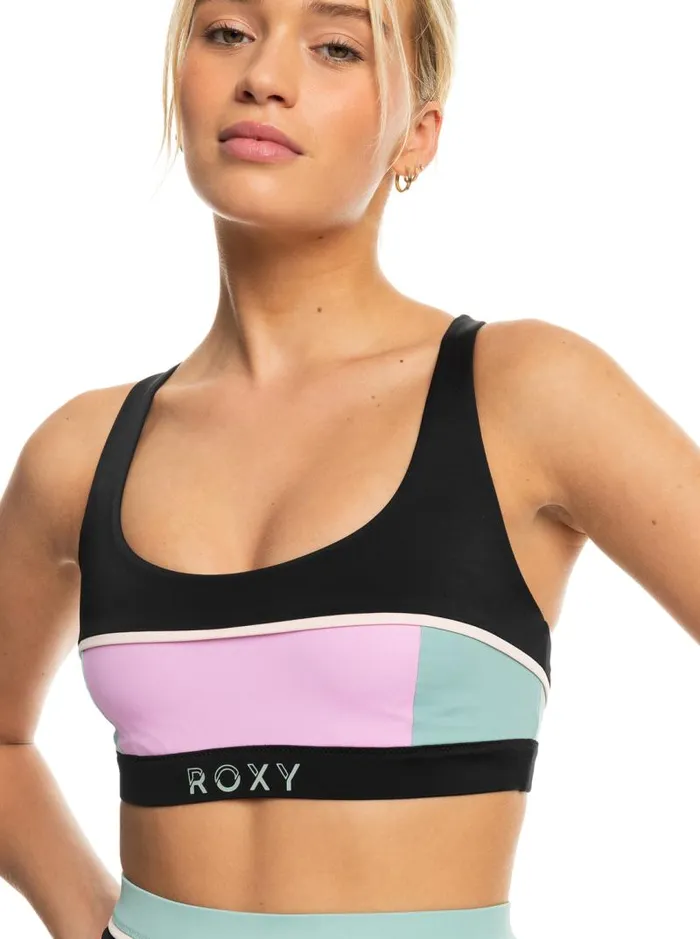 Roxy Bikinis Roxy Active Athletic Athletic Bra Bikini Top Anthracite 8211 Women Roxy Bikinis Roxy Active Athletic Athletic Bra Bikini Top Anthracite 8211 Women
