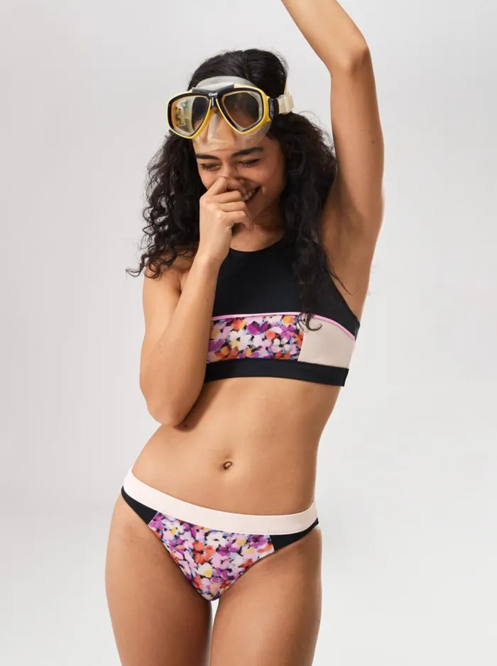 Roxy Bikinis Roxy Active Bikini Bottoms Anthracite Swim Blooms 8211 Women Roxy Bikinis Roxy Active Bikini Bottoms Anthracite Swim Blooms 8211 Women