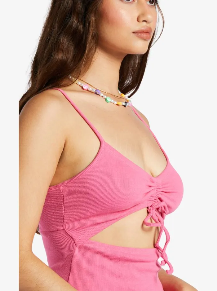 Roxy Dresses Wavey Baby Rib Knit Dress Shocking Pink 8211 Women Roxy Dresses Wavey Baby Rib Knit Dress Shocking Pink 8211 Women