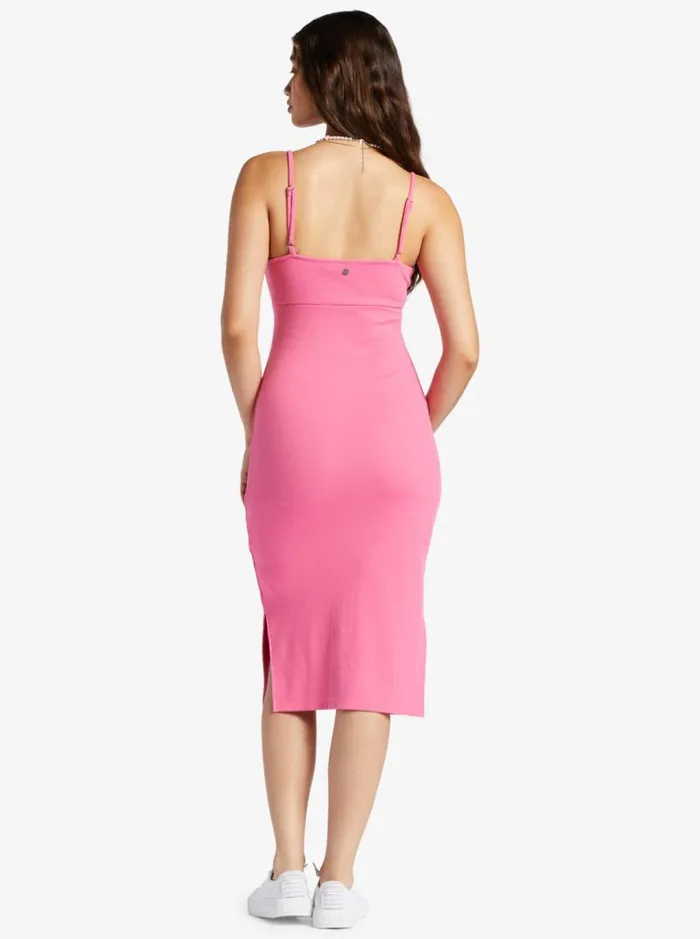 Roxy Dresses Wavey Baby Rib Knit Dress Shocking Pink 8211 Women Roxy Dresses Wavey Baby Rib Knit Dress Shocking Pink 8211 Women