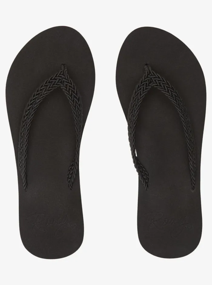Roxy Flip Flops Malia FlipFlops Black 8211 Women Roxy Flip Flops Malia FlipFlops Black 8211 Women