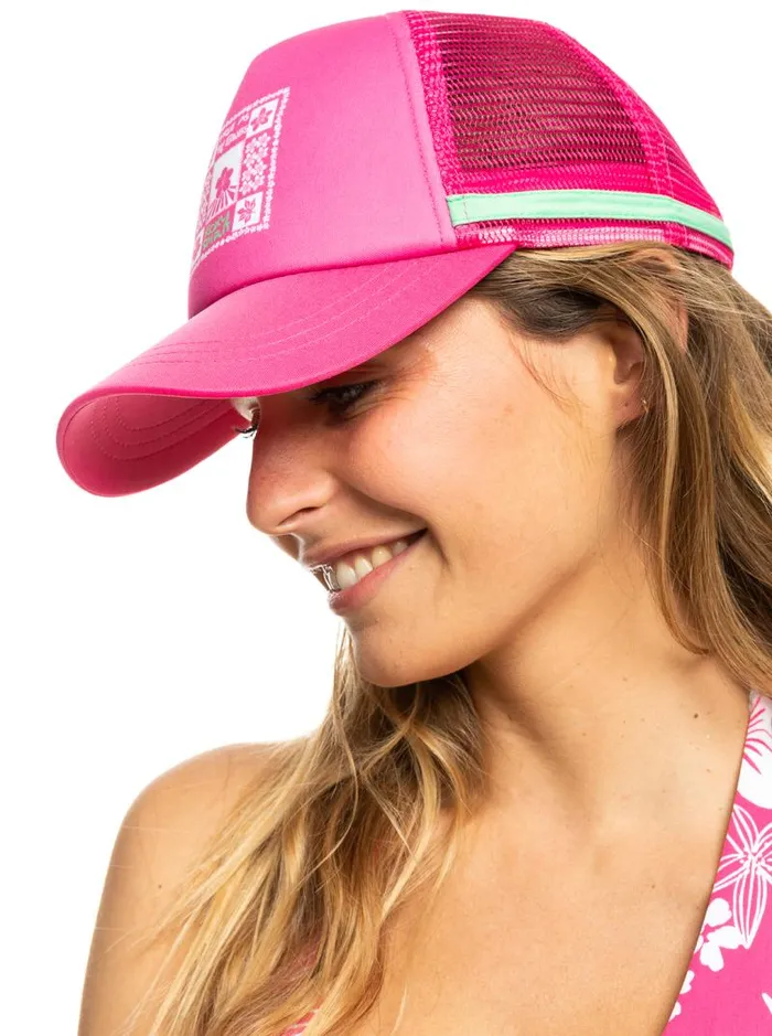 Roxy Hats Dig This Trucker Hat Shocking Pink 8211 Women Roxy Hats Dig This Trucker Hat Shocking Pink 8211 Women