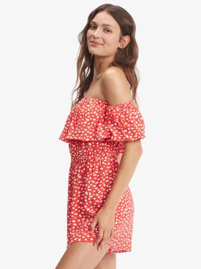 Roxy Jumpsuits and Rompers Another Day Romper Hibiscus Wild Dots 8211 Women Roxy Jumpsuits and Rompers Another Day Romper Hibiscus Wild Dots 8211 Women