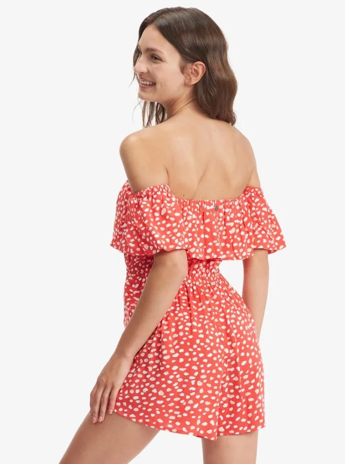 Roxy Jumpsuits and Rompers Another Day Romper Hibiscus Wild Dots 8211 Women Roxy Jumpsuits and Rompers Another Day Romper Hibiscus Wild Dots 8211 Women