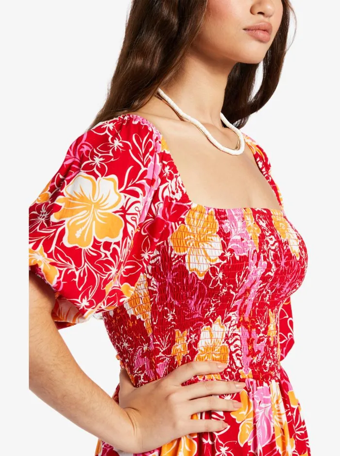 Roxy Jumpsuits and Rompers Barefoot Babe Romper Hilo Hibiscus 8211 Women Roxy Jumpsuits and Rompers Barefoot Babe Romper Hilo Hibiscus 8211 Women