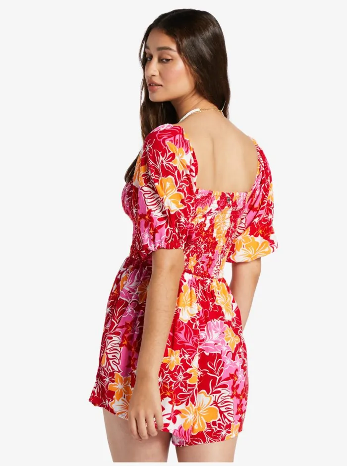 Roxy Jumpsuits and Rompers Barefoot Babe Romper Hilo Hibiscus 8211 Women Roxy Jumpsuits and Rompers Barefoot Babe Romper Hilo Hibiscus 8211 Women