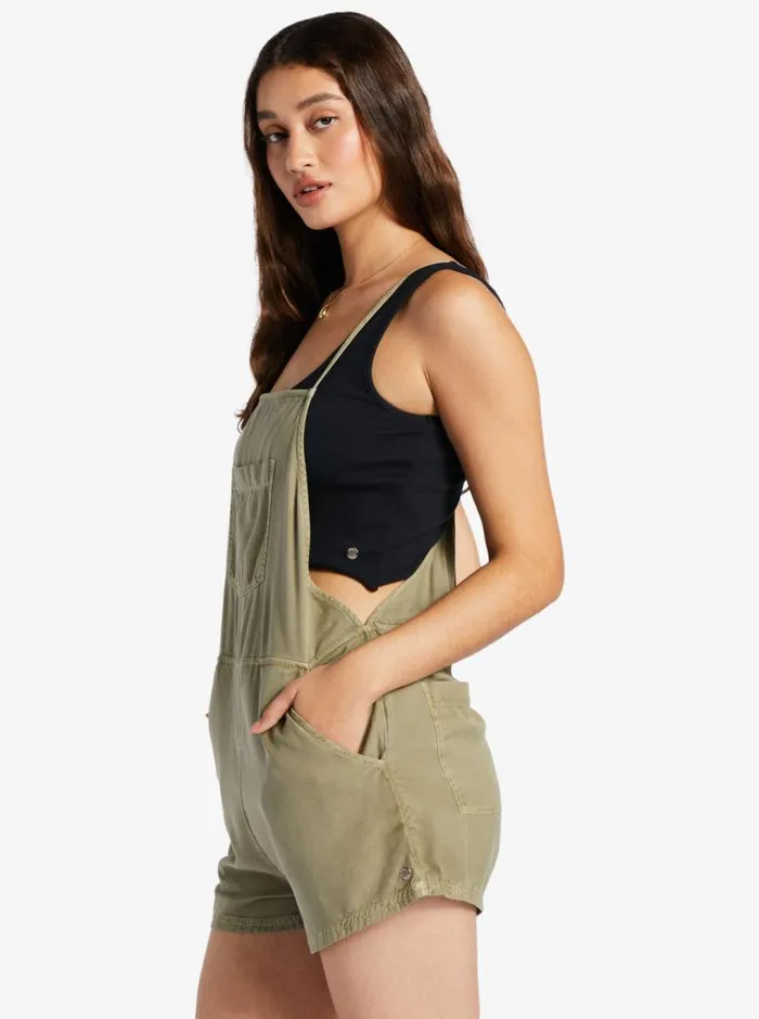Roxy Jumpsuits and Rompers Fresh Romper Deep Lichen Green 8211 Women Roxy Jumpsuits and Rompers Fresh Romper Deep Lichen Green 8211 Women