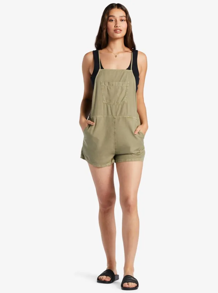 Roxy Jumpsuits and Rompers Fresh Romper Deep Lichen Green 8211 Women Roxy Jumpsuits and Rompers Fresh Romper Deep Lichen Green 8211 Women