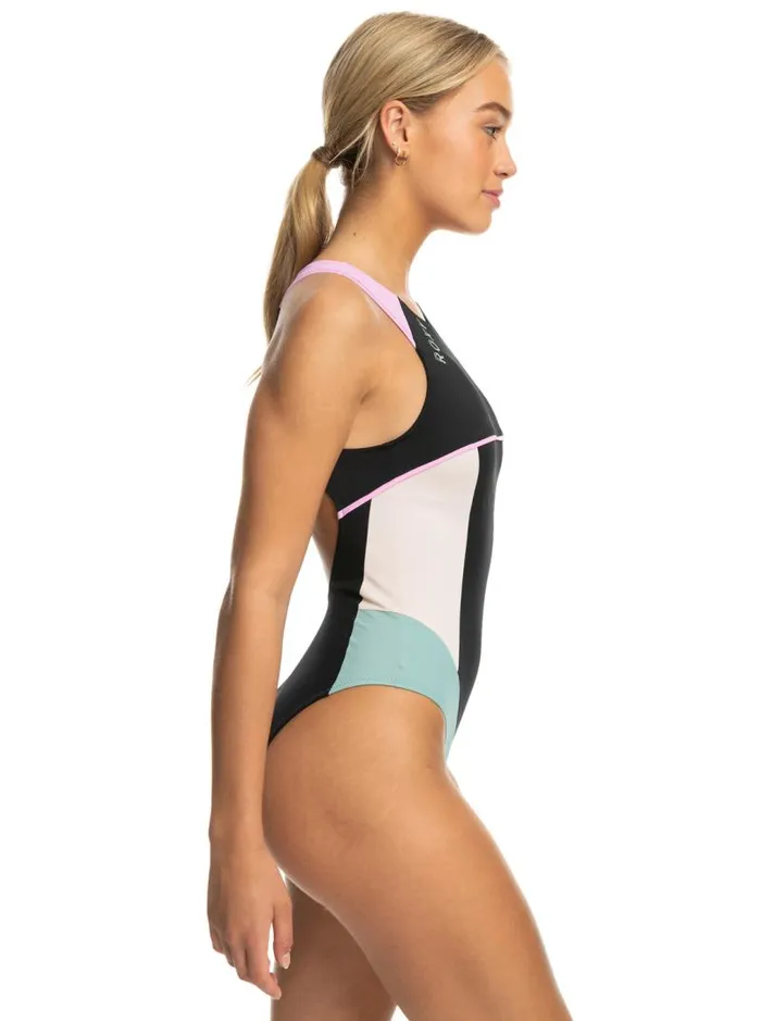 Roxy One Pieces Roxy Active Tech OnePiece Swimsuit Anthracite 8211 Women Roxy One Pieces Roxy Active Tech OnePiece Swimsuit Anthracite 8211 Women