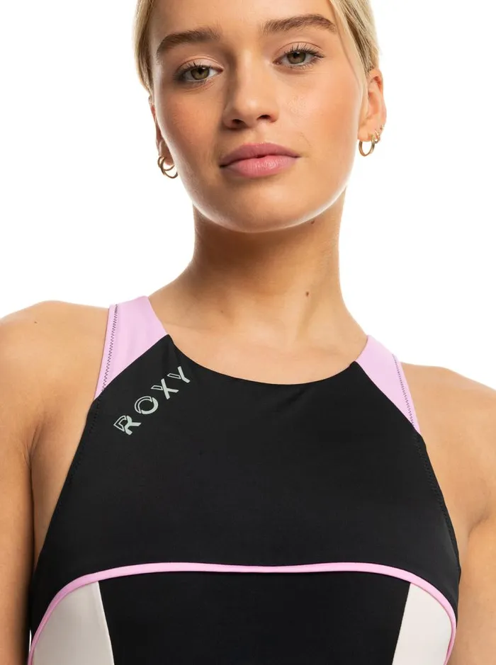 Roxy One Pieces Roxy Active Tech OnePiece Swimsuit Anthracite 8211 Women Roxy One Pieces Roxy Active Tech OnePiece Swimsuit Anthracite 8211 Women