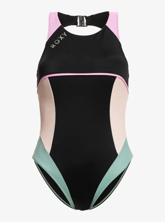 Roxy One Pieces Roxy Active Tech OnePiece Swimsuit Anthracite 8211 Women Roxy One Pieces Roxy Active Tech OnePiece Swimsuit Anthracite 8211 Women