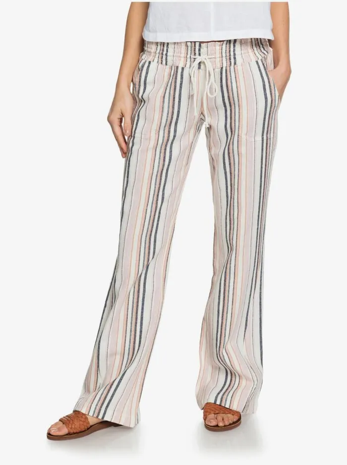 Roxy Pants and Jeans Oceanside Flared Pants Mood Indigo Beachside Stripe 8211 Women Roxy Pants and Jeans Oceanside Flared Pants Mood Indigo Beachside Stripe 8211 Women
