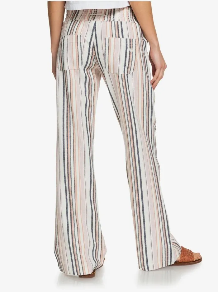 Roxy Pants and Jeans Oceanside Flared Pants Mood Indigo Beachside Stripe 8211 Women Roxy Pants and Jeans Oceanside Flared Pants Mood Indigo Beachside Stripe 8211 Women