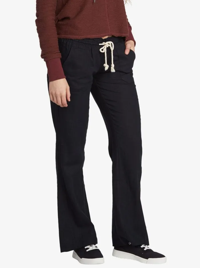 Roxy Pants and Jeans Oceanside Flared Pants True Black 8211 Women Roxy Pants and Jeans Oceanside Flared Pants True Black 8211 Women