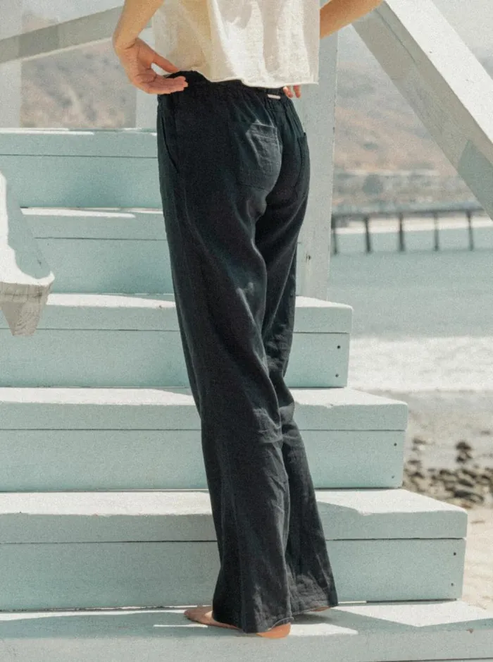Roxy Pants and Jeans Oceanside Flared Pants True Black 8211 Women Roxy Pants and Jeans Oceanside Flared Pants True Black 8211 Women