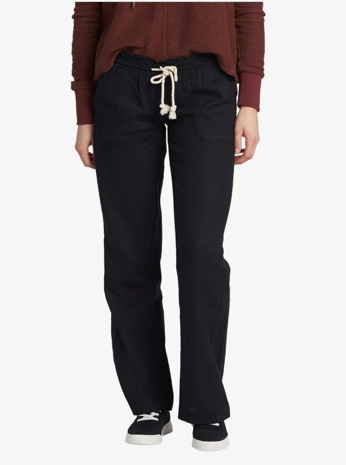 Roxy Pants and Jeans Oceanside Flared Pants True Black 8211 Women Roxy Pants and Jeans Oceanside Flared Pants True Black 8211 Women