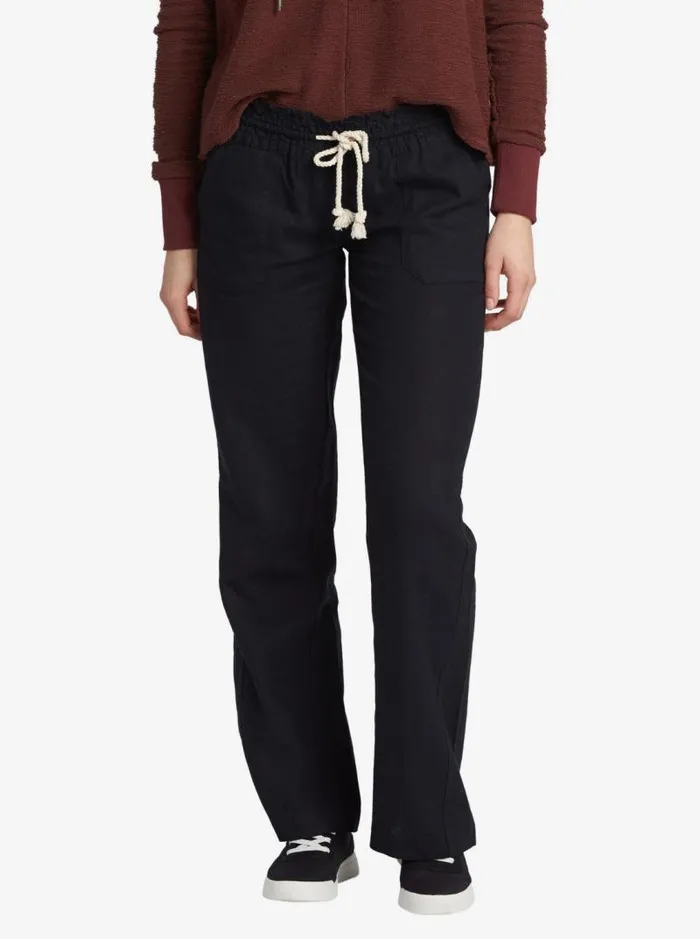 Roxy Pants and Jeans Oceanside Flared Pants True Black 8211 Women Roxy Pants and Jeans Oceanside Flared Pants True Black 8211 Women