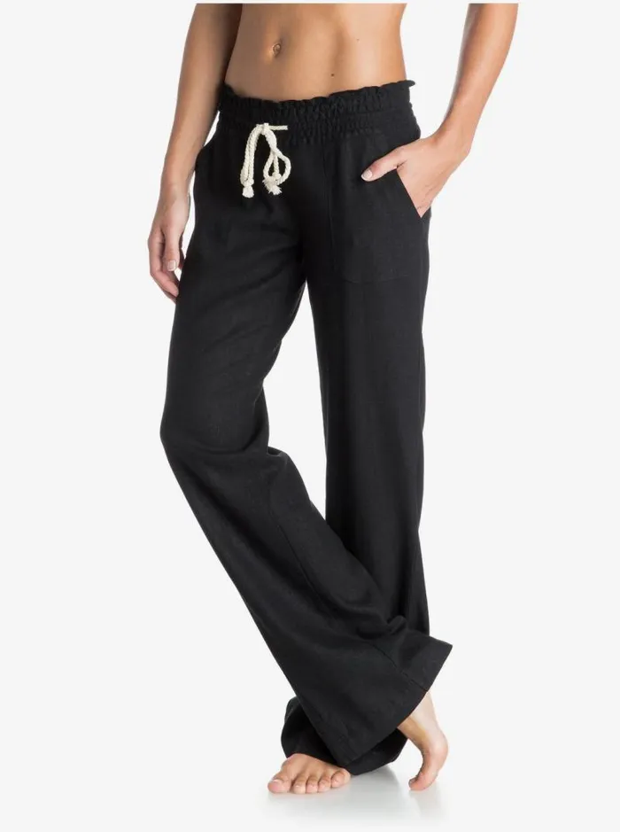 Roxy Pants and Jeans Oceanside Flared Pants True Black 8211 Women Roxy Pants and Jeans Oceanside Flared Pants True Black 8211 Women