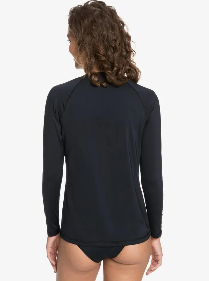 Roxy Rashguards Beach Classics Long Sleeve UPF 50 Rashguard Anthracite 8211 Women Roxy Rashguards Beach Classics Long Sleeve UPF 50 Rashguard Anthracite 8211 Women