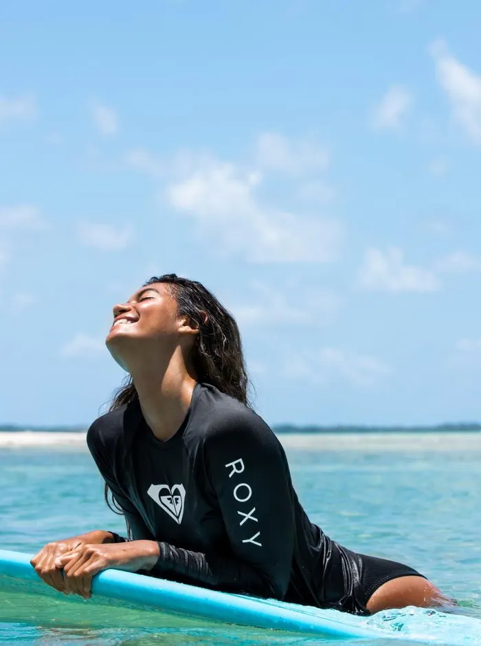 Roxy Rashguards Beach Classics Long Sleeve UPF 50 Rashguard Anthracite 8211 Women Roxy Rashguards Beach Classics Long Sleeve UPF 50 Rashguard Anthracite 8211 Women