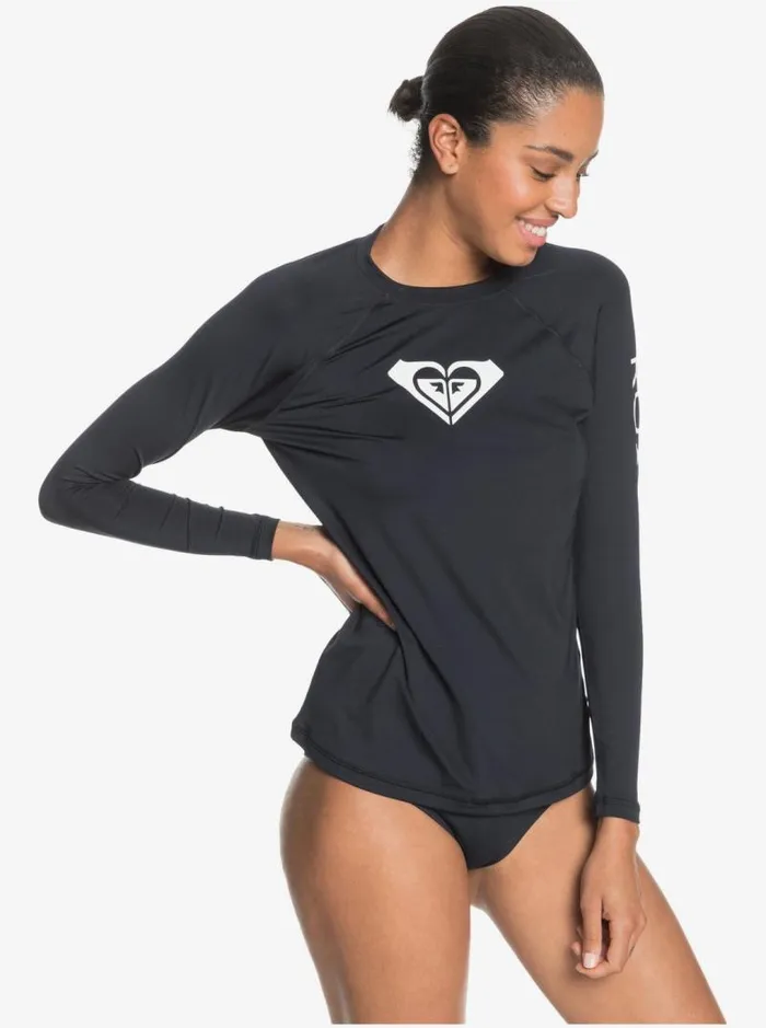 Roxy Rashguards Beach Classics Long Sleeve UPF 50 Rashguard Anthracite 8211 Women Roxy Rashguards Beach Classics Long Sleeve UPF 50 Rashguard Anthracite 8211 Women